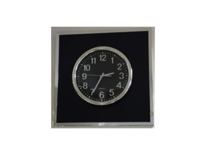 Encadrement d’une horloge avec baguette miroir