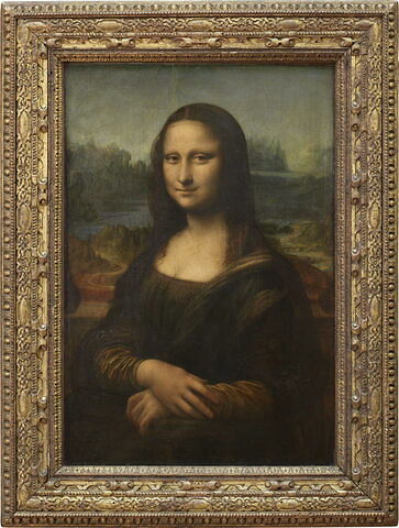 Mona Lisa Louvre cadre moulures doré