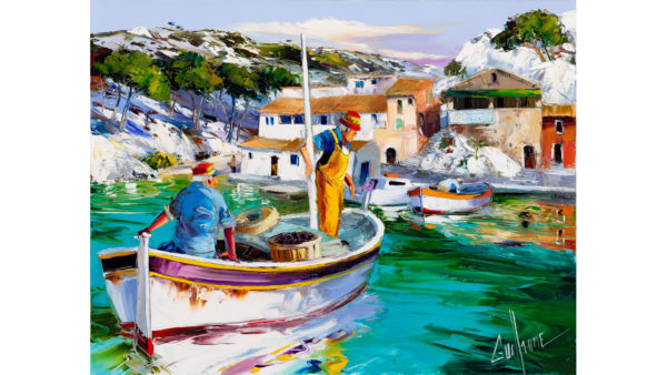 Guillaume peinture à l'huile la crique calanques cassis marseille