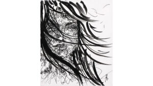 Sébastien Allart Lilla tableau femme feutre acrylique