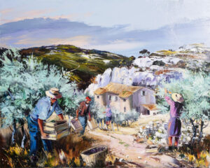 Jean-Marc Guillaume "Cueillette des olives à la Bastide"