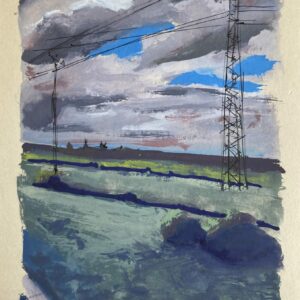 Sébastien Arcouet "Vue depuis le train entre Bayonne et Bordeaux"