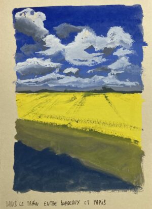 Sébastien Arcouet "Vue depuis le train entre Bayonne et Bordeaux"