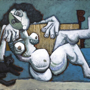 MIRAMON THIERRY "FEMME NUE AU CHAT"